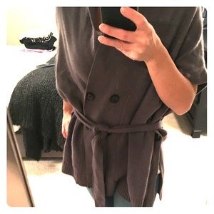 Design History 100% cashmere Sweater Wrap w belt